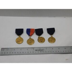 Vintage Charger Relay Medals Gold Tone Italy